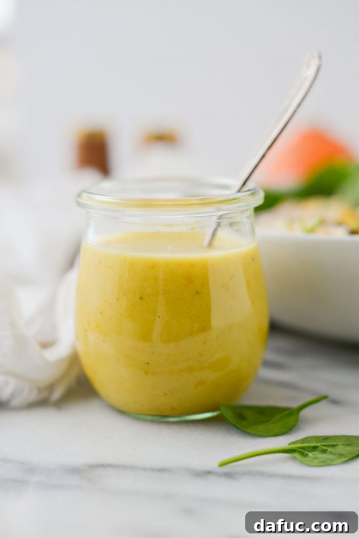 Citrus Vinaigrette on a plate