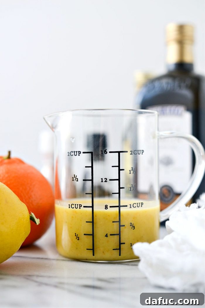 Citrus Vinaigrette in a glass jar