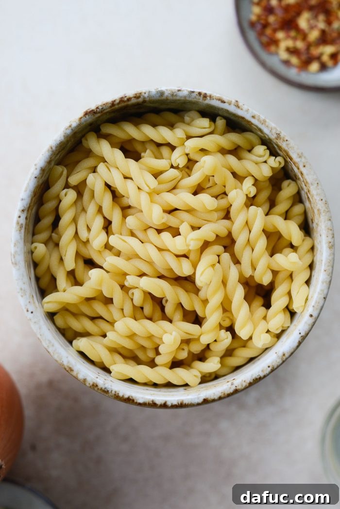 Velvety Lemon Parmesan Pasta 6 Gemelli pasta noodles