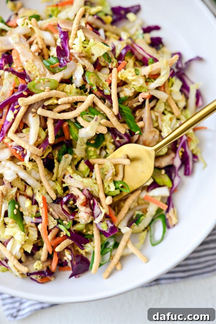 Crunchy Asian Chicken Salad 15 Close-up of Chinese Chicken Salad showcasing rich textures and fresh ingredients