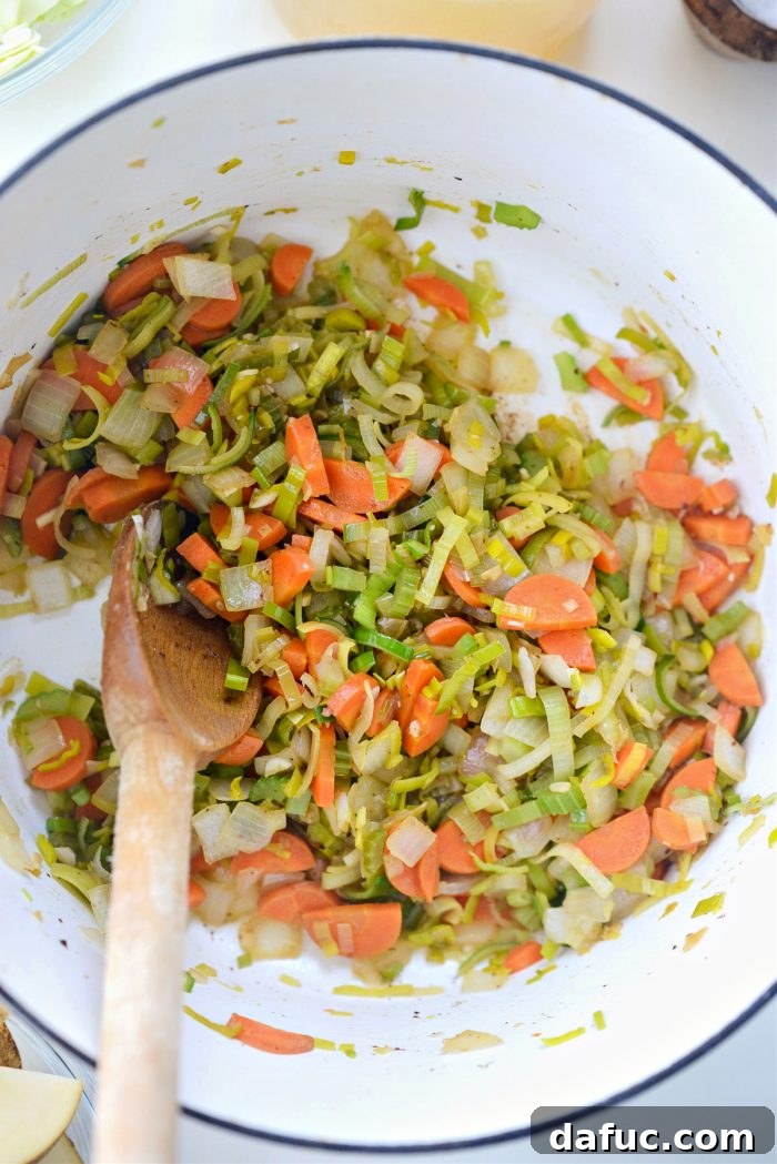 Sautéed vegetables in the Dutch oven