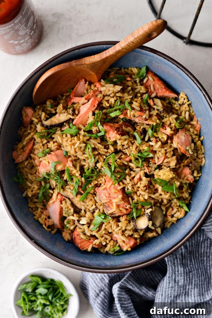 Golden Salmon Fried Rice 2 Air Fryer Sriracha Salmon