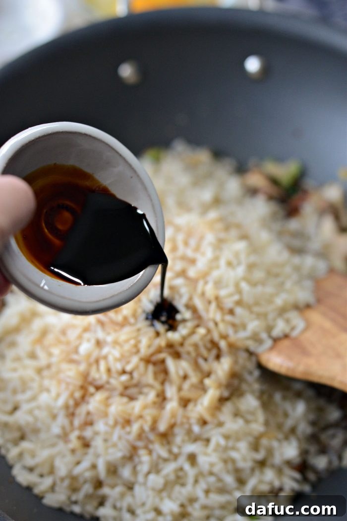 Golden Salmon Fried Rice 12 dark soy sauce