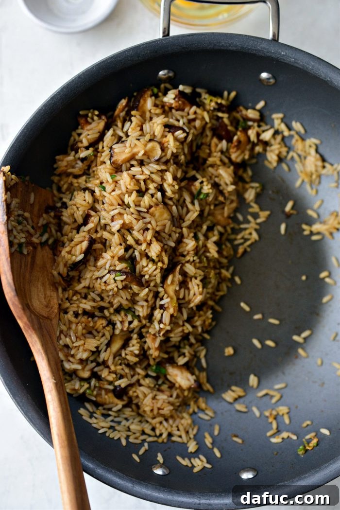 Golden Salmon Fried Rice 14 push rice off to the side