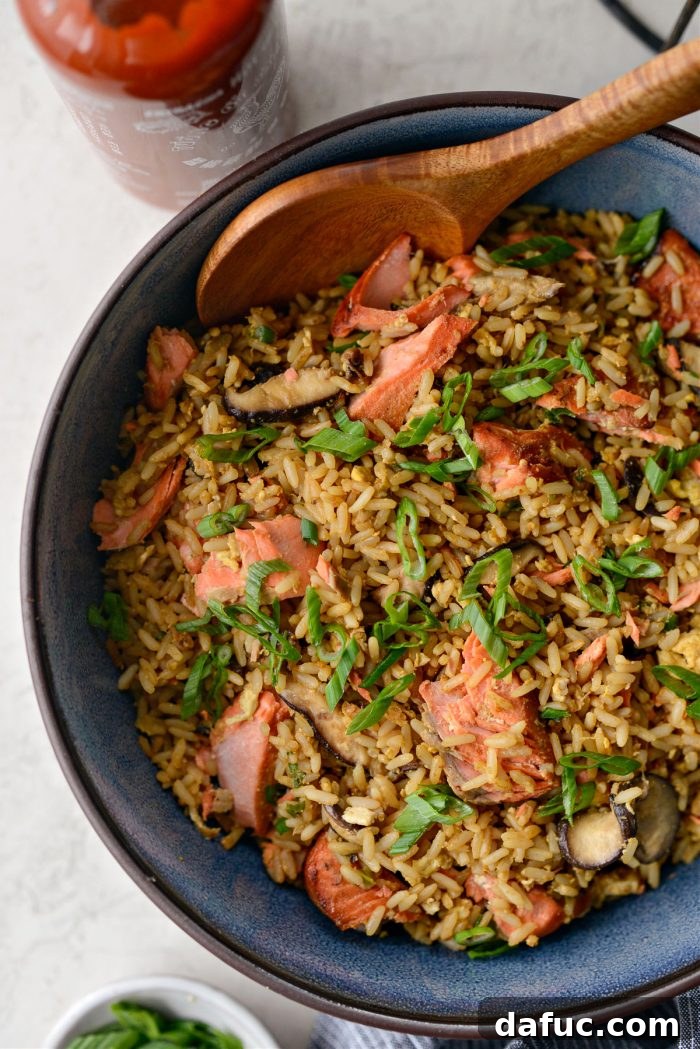 Golden Salmon Fried Rice 3 Air Fryer Sriracha Salmon