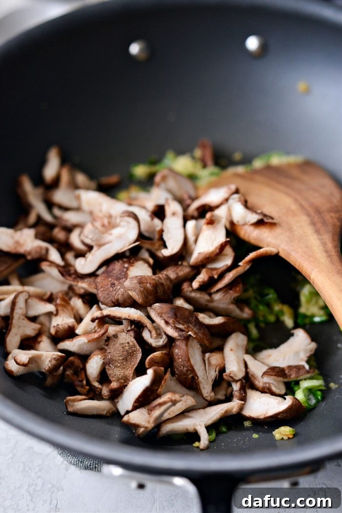 Golden Salmon Fried Rice 8 add slice shiitake mushrooms