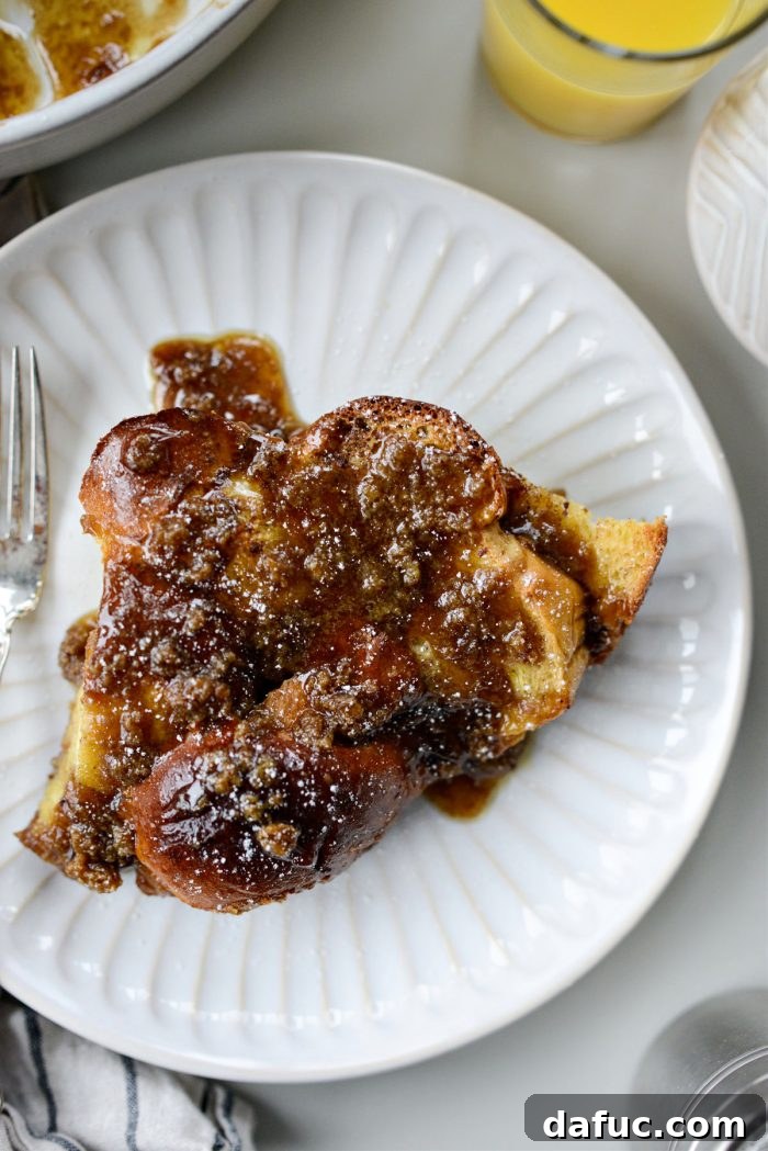 Caramelized Brown Sugar Baked French Toast 3 Baked Brown Sugar French Toast ready to be served