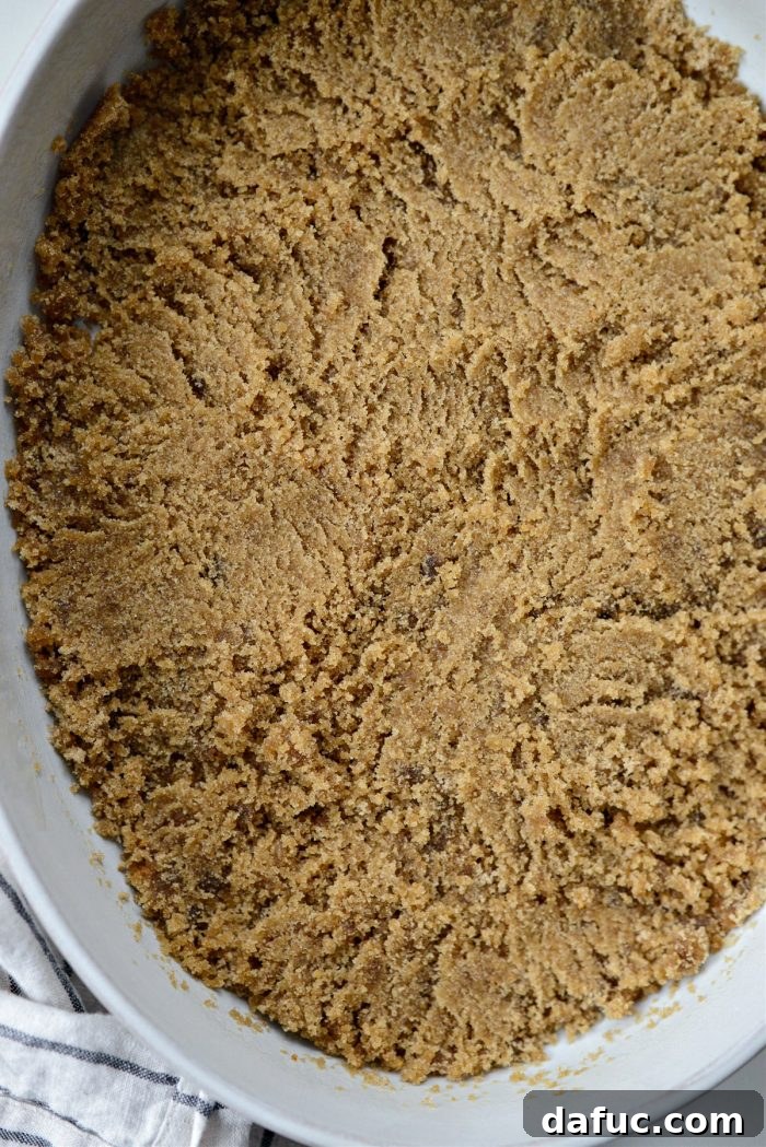 Caramelized Brown Sugar Baked French Toast 8 Mixing brown butter with brown sugar in baking dish
