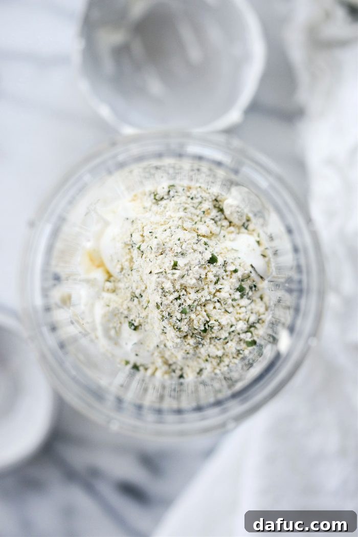 homemade ranch mix to blender