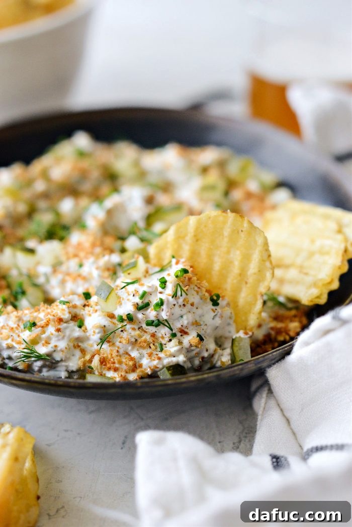 Southern Fried Pickle Ranch Dip 15 Fried Pickle Ranch Dip as a spread