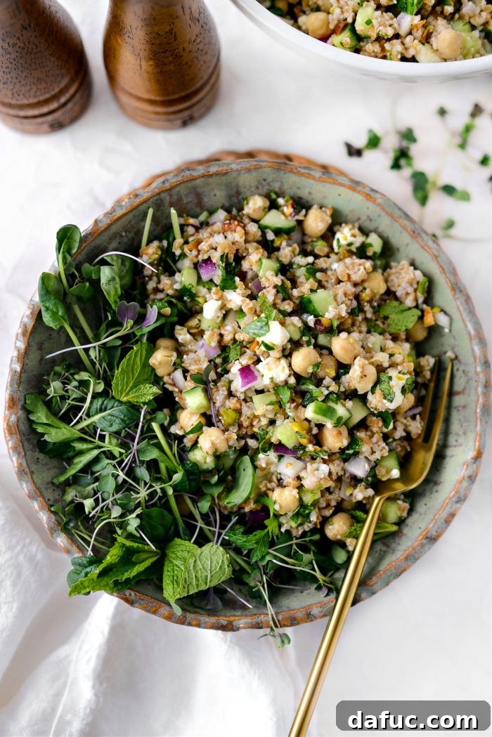 The Jennifer Aniston Salad - a wholesome and fresh bulgur wheat salad