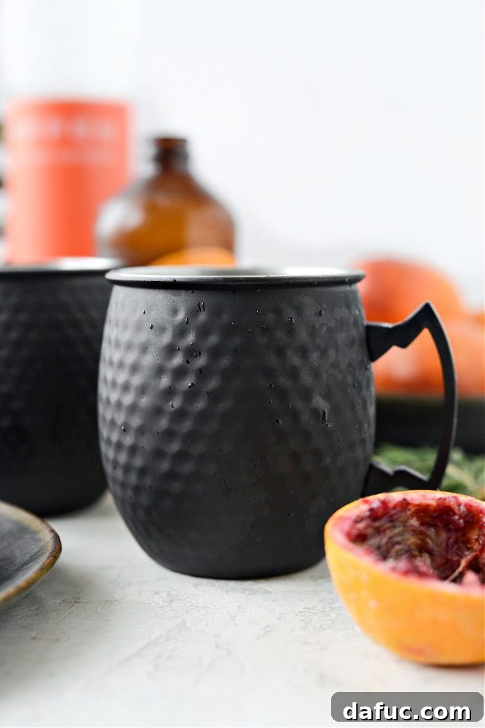Crimson Blood Orange Mule 5 chilled mugs