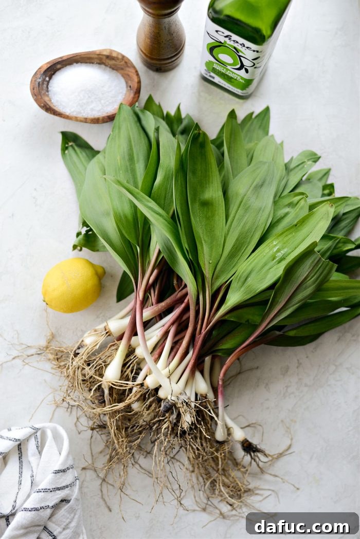 Charred Ramps Perfection 4 Ingredients for grilling ramps: ramps, avocado oil, salt, pepper, lemon, olive oil