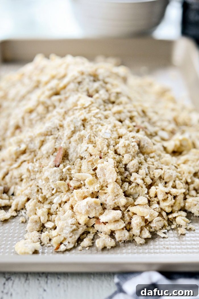 Blackberry Almond Crumble Bars 11 Remaining streusel mixture transferred to a jelly roll pan