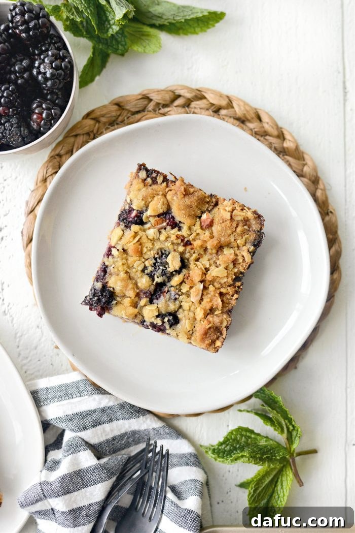 Blackberry Almond Crumble Bars 22 Individual Blackberry Almond Streusel Bars ready to be served