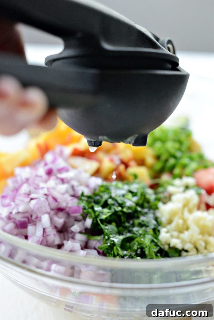 Summer Peach Salsa 7 lime juice