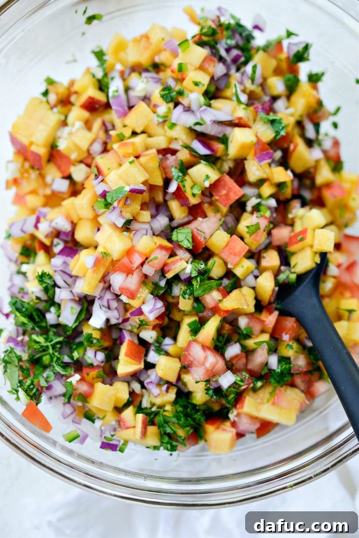 Summer Peach Salsa 8 toss