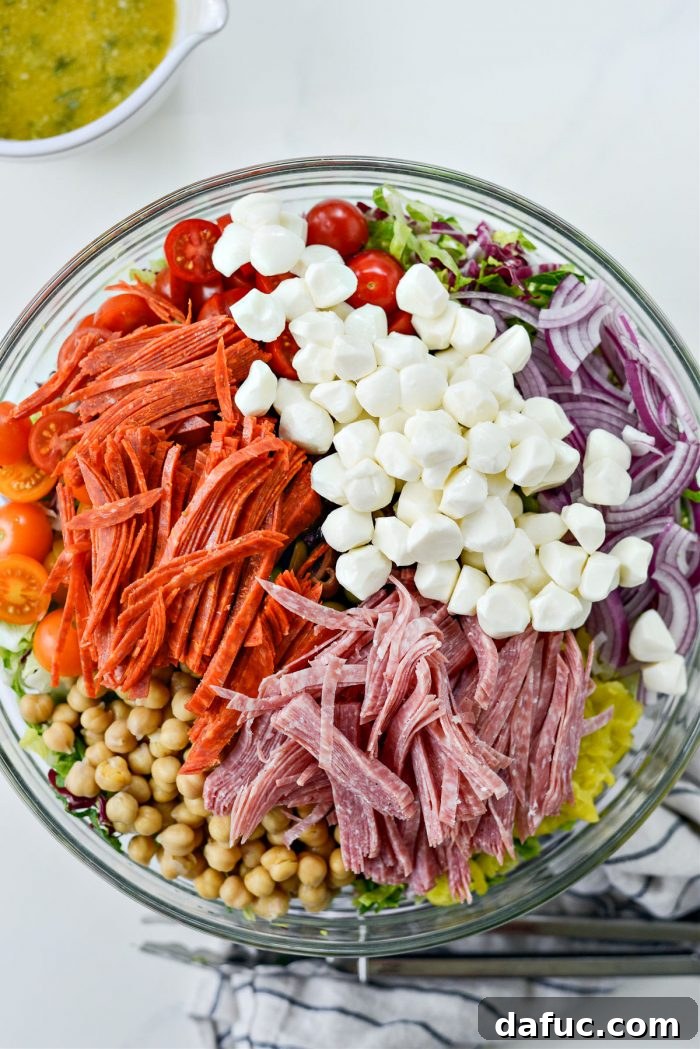 Classic Italian Chopped Perfection 11 add mozzarella, salami and pepperoni