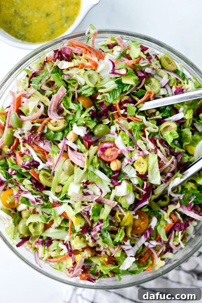Classic Italian Chopped Perfection 13 tossed salad ingredients
