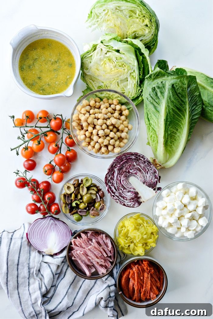 Classic Italian Chopped Perfection 4 Italian Chopped Salad ingredients