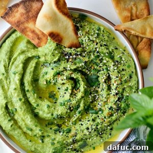 Vibrant Green Goddess Hummus 14 Green Goddess Hummus ready to be served