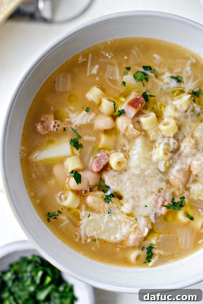 Silken Pasta e Fagioli 21 White Pasta e Fagioli in serving bowls