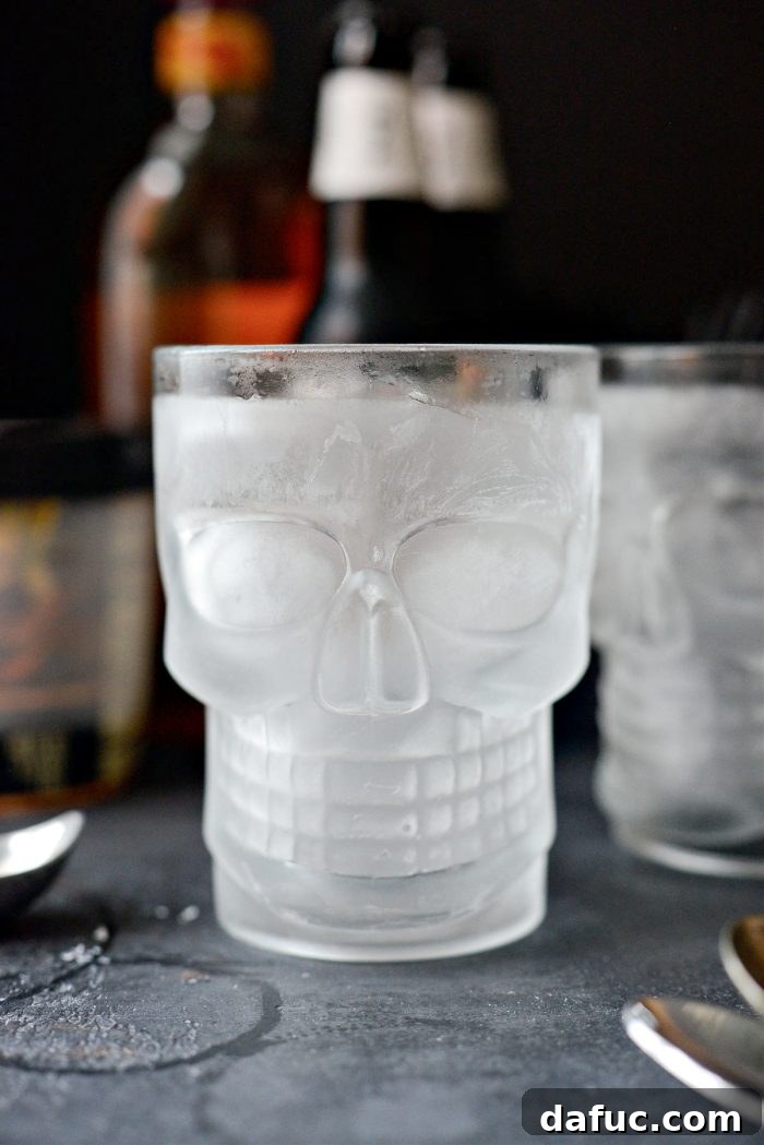 Red Hot Root Beer Float 5 Frosted glass skull mug for root beer float