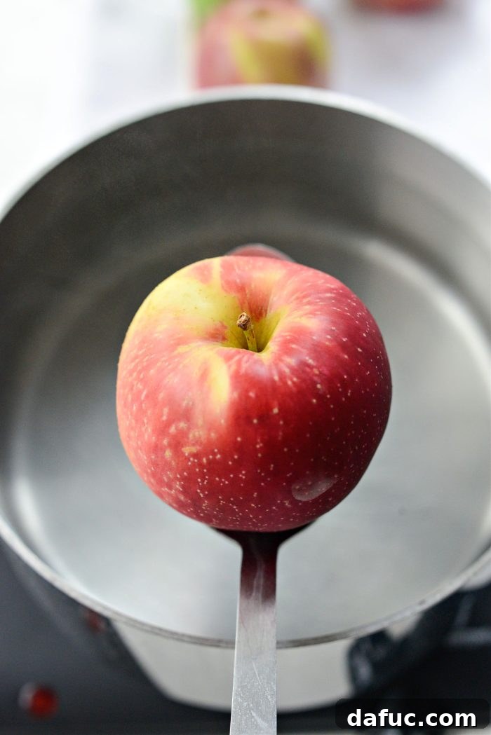 Sweet & Simple Homemade Caramel Apples 6 cleaning apples