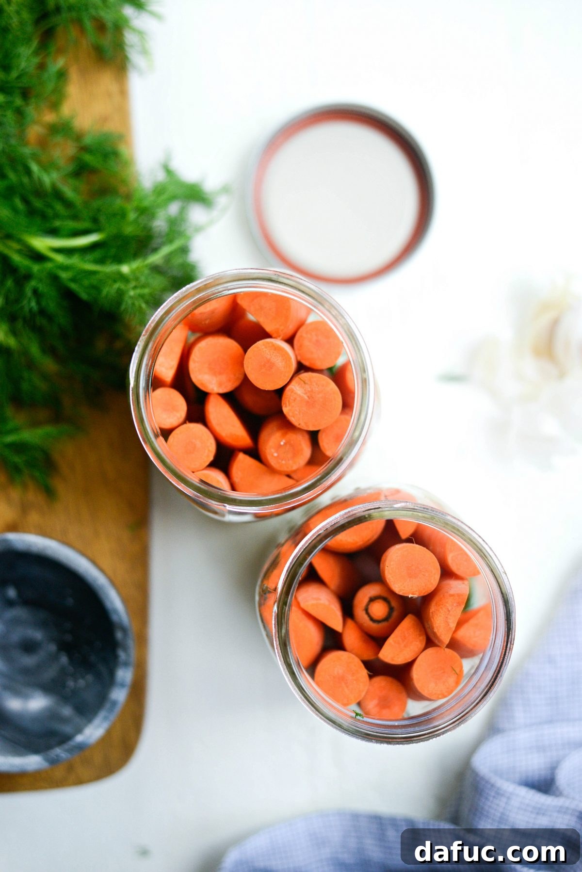 Probiotic Dill Carrot Sticks 8 carrots in jars