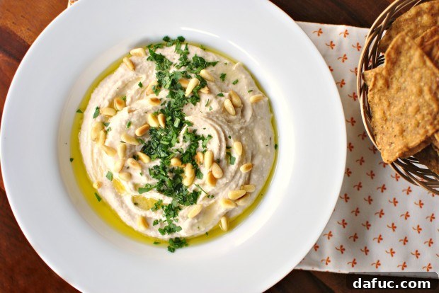 Zesty Roasted Lemon White Bean Dip 5 Roasted Lemon White Bean Hummus in a bowl