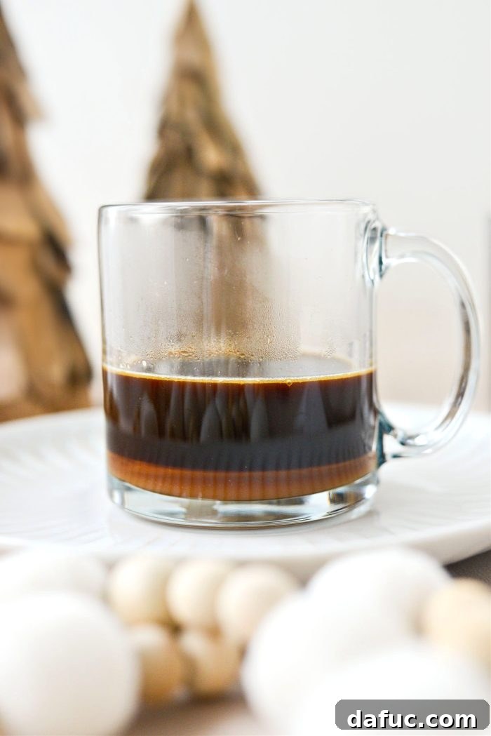 Caramel Brulee Latte 6 Double shot of espresso added to caramel in mug