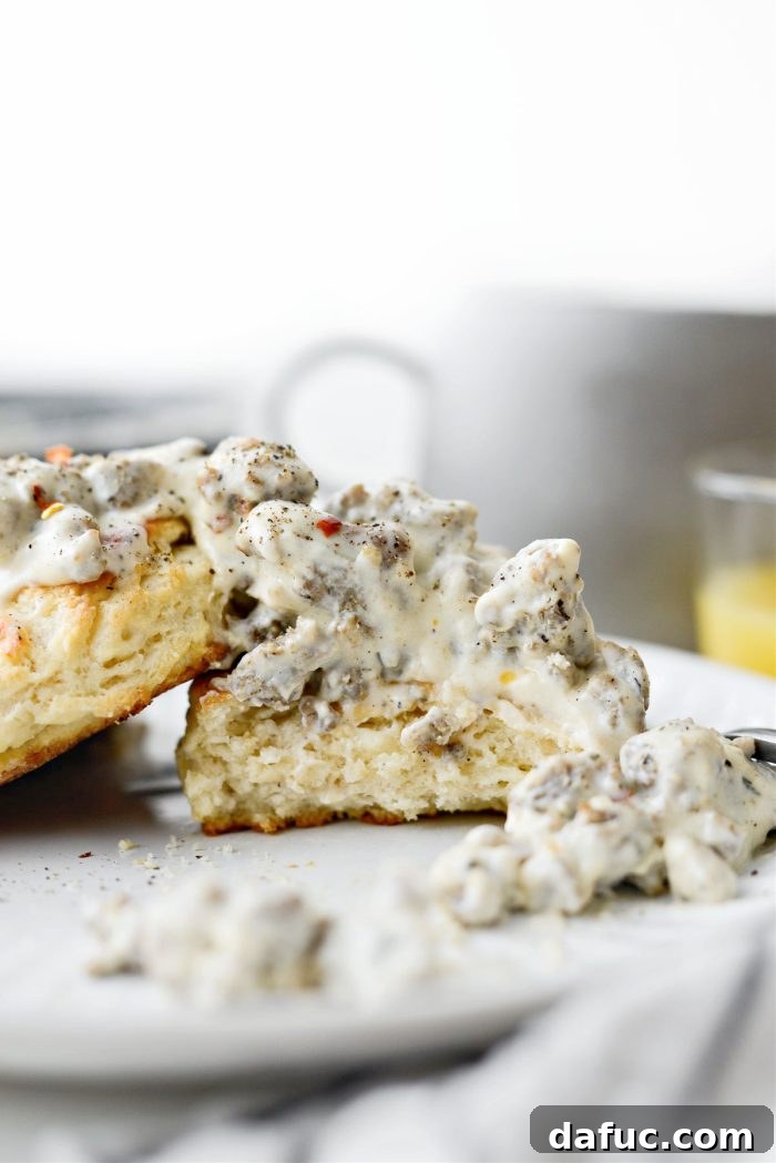 Spicy Farmhouse Breakfast Sausage Gravy 3 Homemade Spicy Breakfast Sausage Gravy