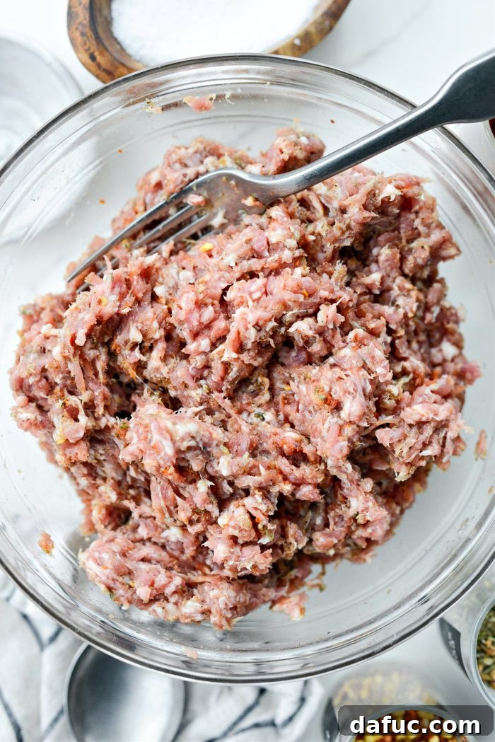 Spicy Farmhouse Breakfast Sausage Gravy 7 mix to combine