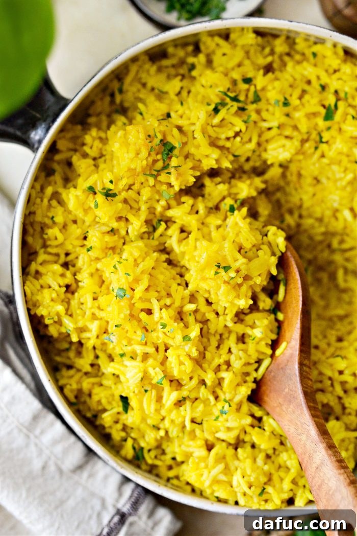 Golden Turmeric Rice 19 A bowl of delicious Turmeric Rice