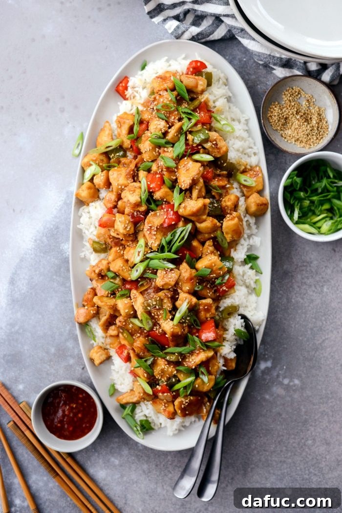 Guilt-Free Sesame Chicken 18 Finished Lighter Sesame Chicken Stir-fry