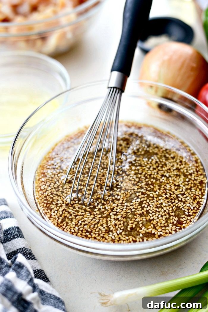 Guilt-Free Sesame Chicken 6 Preparing Sesame Chicken Sauce | Mixing Ingredients