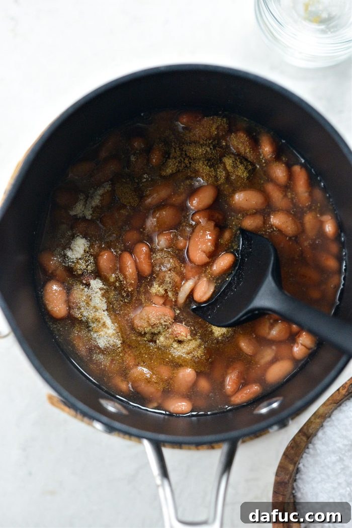 Skinny Refried Beans 5 Stir and simmer