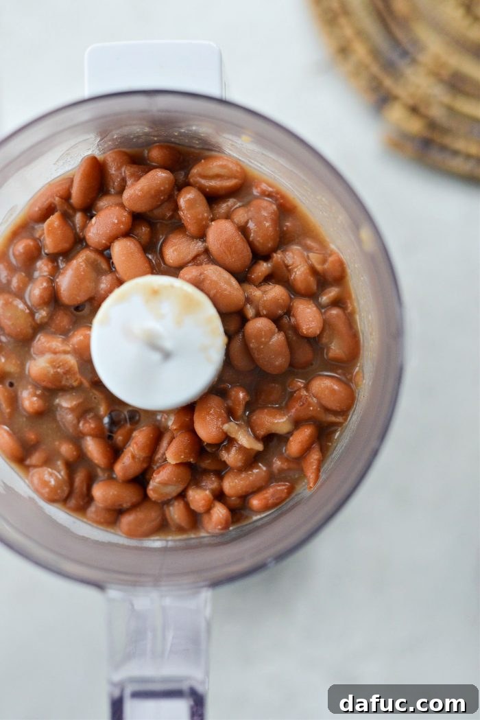 Skinny Refried Beans 6 Let cool slightly then transfer to mini food processor