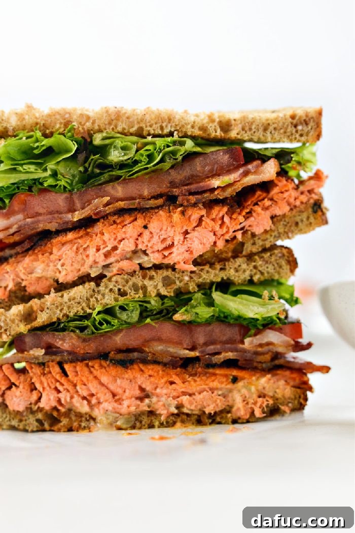 Chipotle-Kissed Salmon BLT 16 Another view of the delicious Smoky Chipotle Salmon BLT