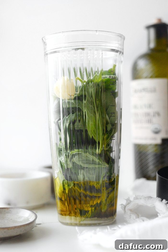 Effortless Fresh Basil Oil 5 Ingredients in a Blender for Basil Oil