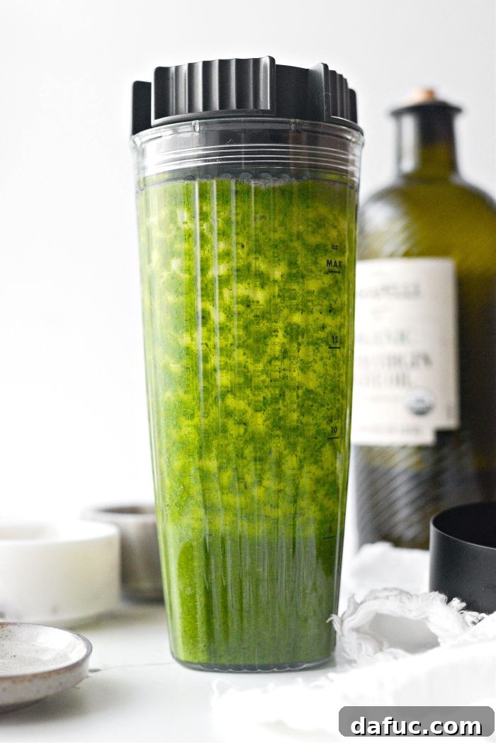 Effortless Fresh Basil Oil 6 Basil Oil Blending in a Blender