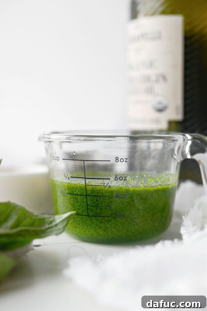 Effortless Fresh Basil Oil 8 Basil Oil Drizzled on a Dish