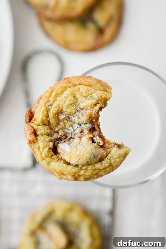 Salty-Sweet Snickers Cookie Bliss 17 Another perspective of a delicious Salted Snickers Cookie