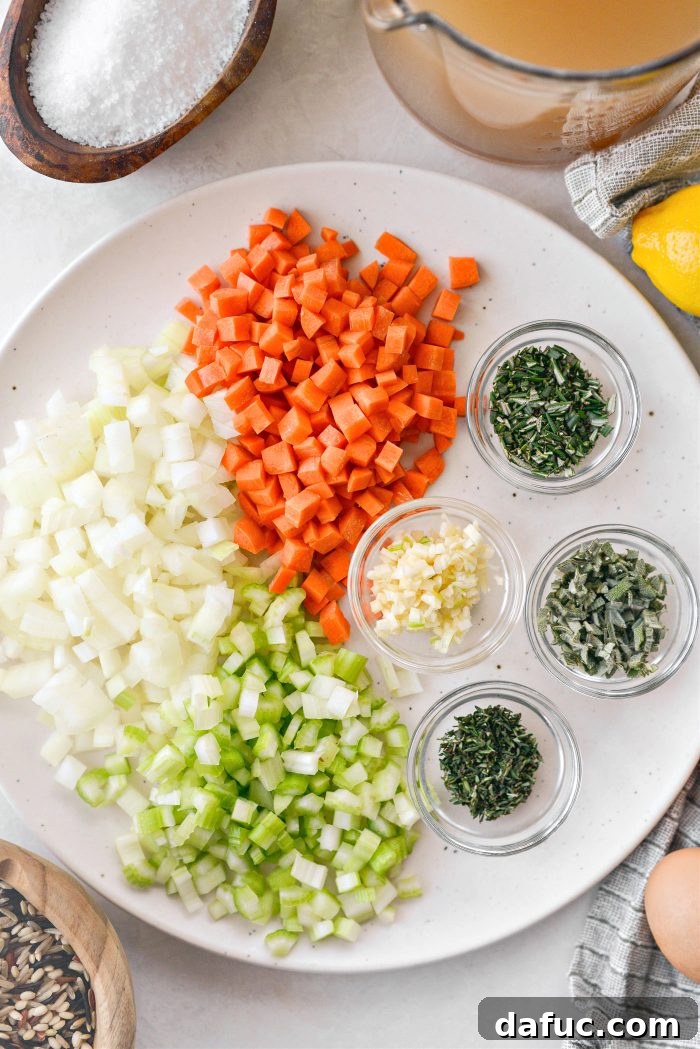 Prepared carrots, celery, and onion for the soup.