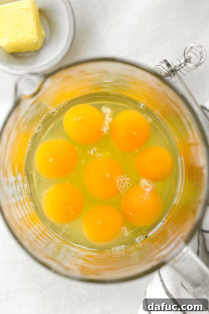 Empty skillet ready for making scrambled eggs