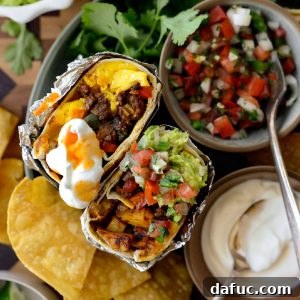 Crispy Potato and Chorizo Breakfast Burritos