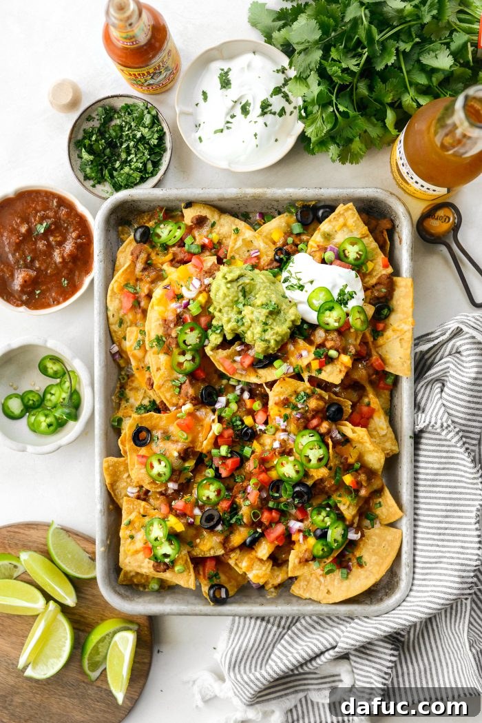 Ultimate Beef and Bean Nachos 16 Loaded Beef and Bean Nachos
