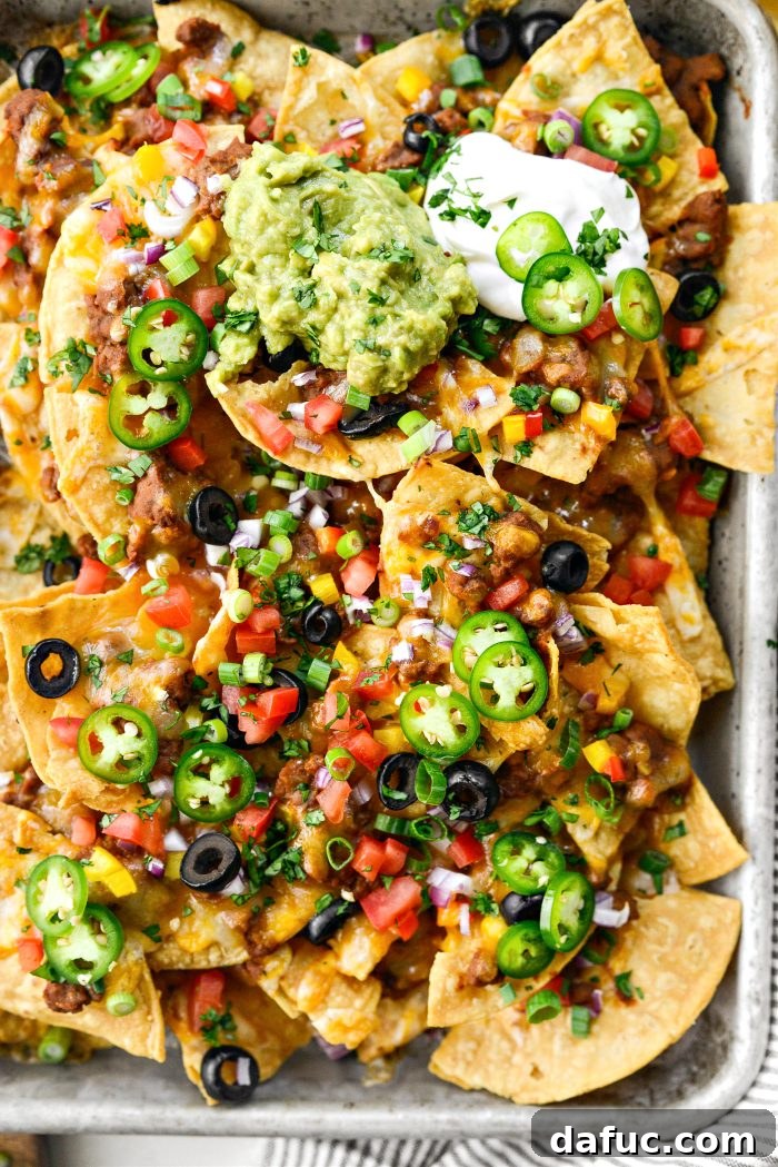 Ultimate Beef and Bean Nachos 17 Loaded Beef and Bean Nachos