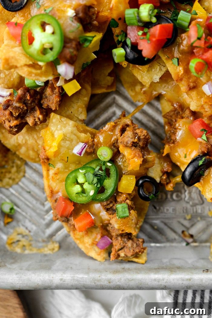 Ultimate Beef and Bean Nachos 19 Loaded Beef and Bean Nachos