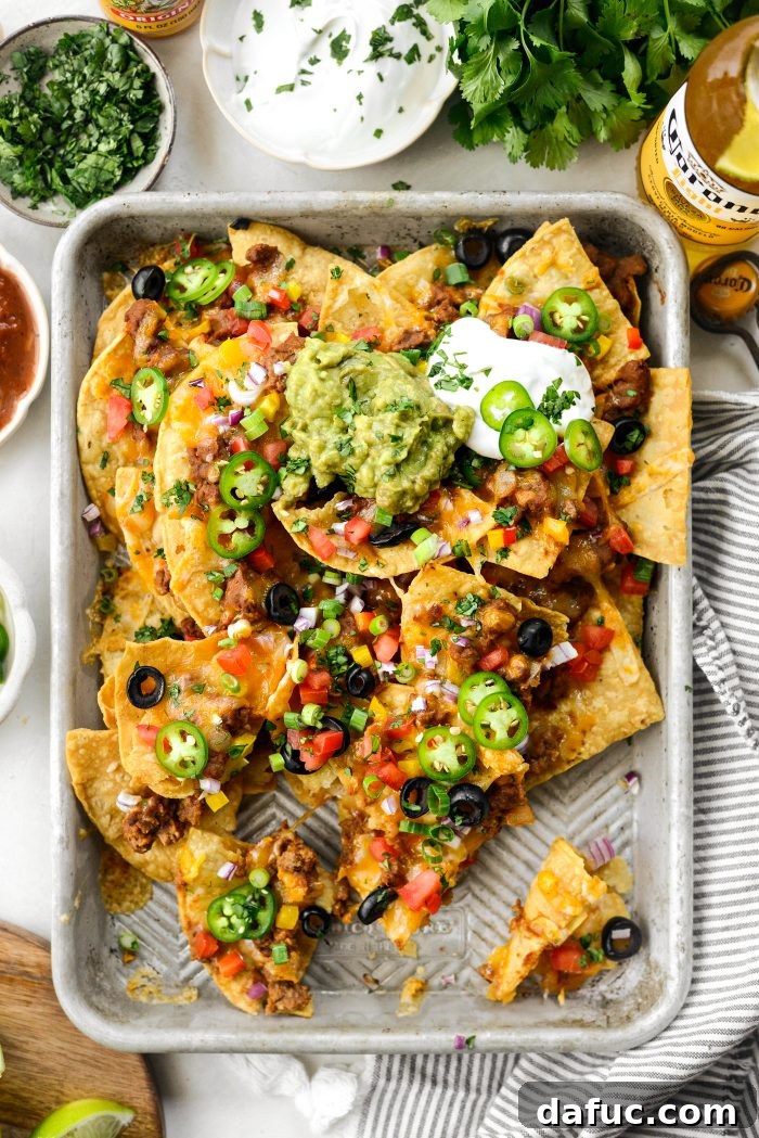 Ultimate Beef and Bean Nachos 20 Loaded Beef and Bean Nachos